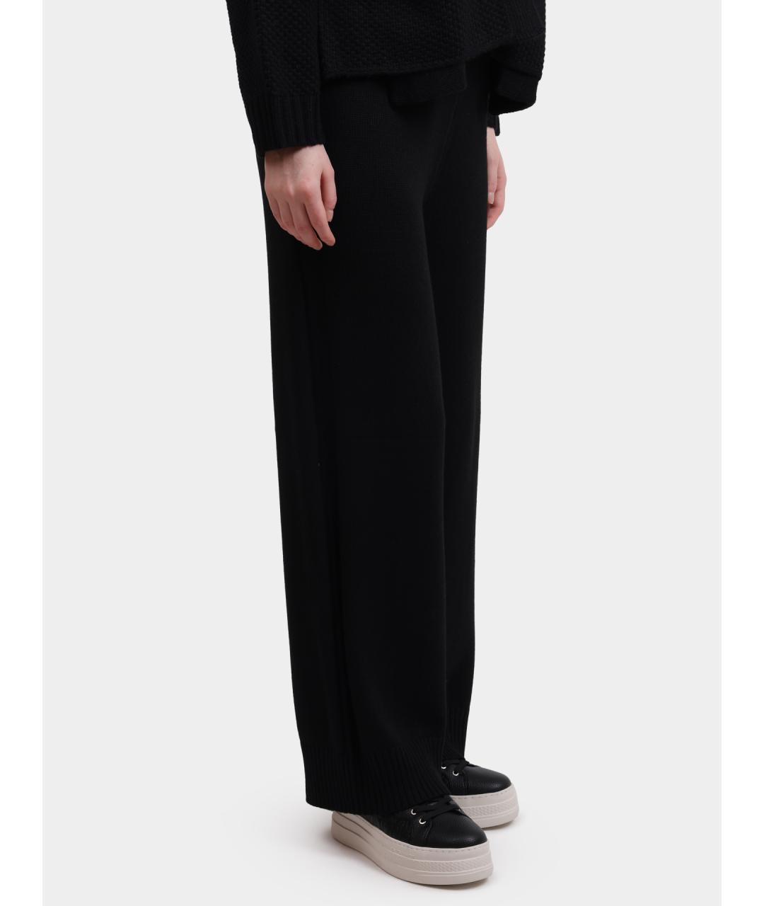 ARMANI EXCHANGE Черные шерстяные прямые брюки, фото 3