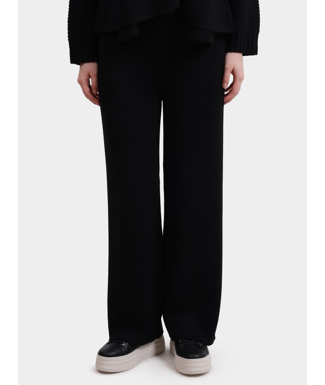 ARMANI EXCHANGE Черные шерстяные прямые брюки, фото 6