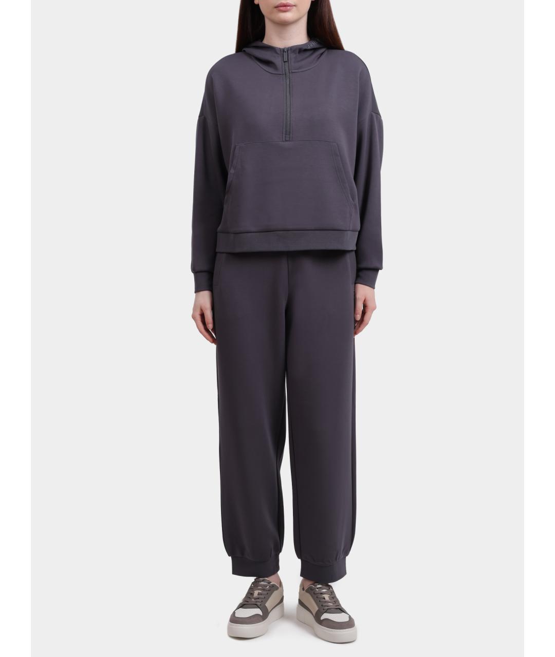 ARMANI EXCHANGE Серые полиамидовые прямые брюки, фото 2