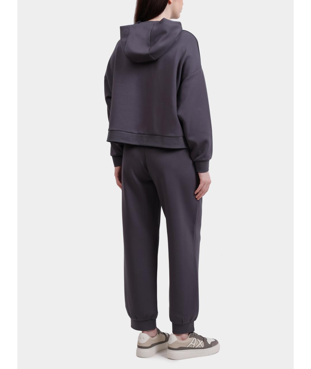 ARMANI EXCHANGE Серые полиамидовые прямые брюки, фото 5