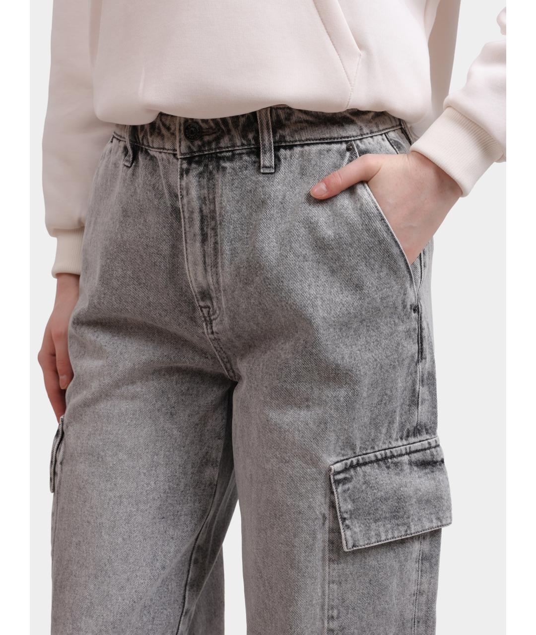 ARMANI EXCHANGE Серые хлопковые прямые джинсы, фото 4