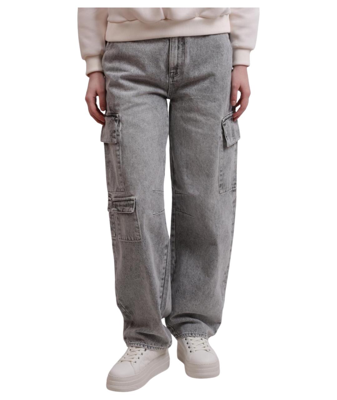 ARMANI EXCHANGE Серые хлопковые прямые джинсы, фото 1