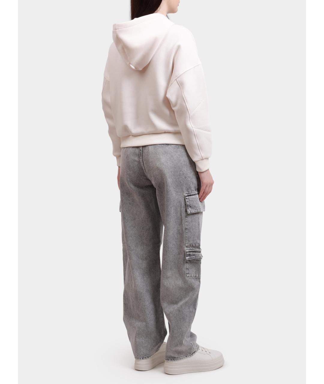 ARMANI EXCHANGE Серые хлопковые прямые джинсы, фото 5