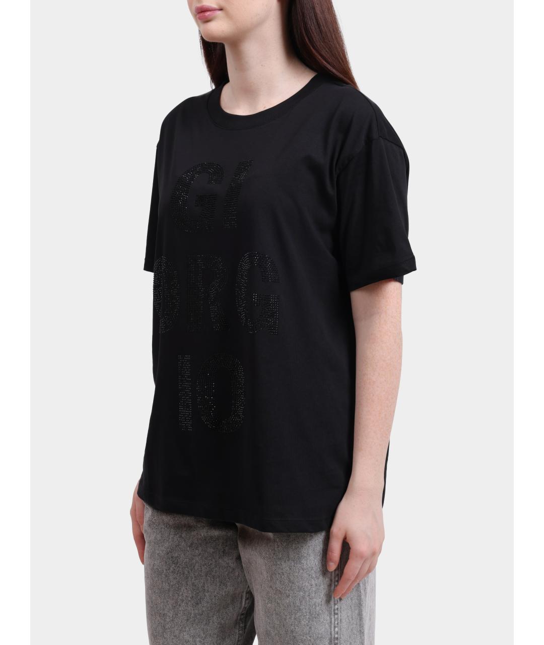 ARMANI EXCHANGE Черная хлопковая футболка, фото 3