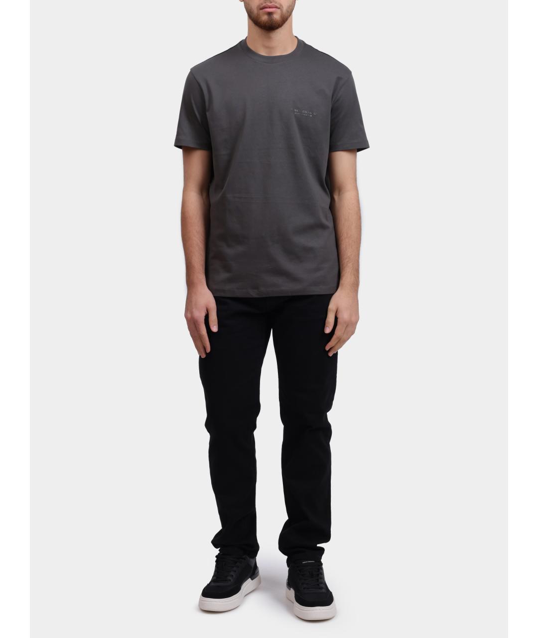 ARMANI EXCHANGE Черные хлопковые прямые джинсы, фото 2