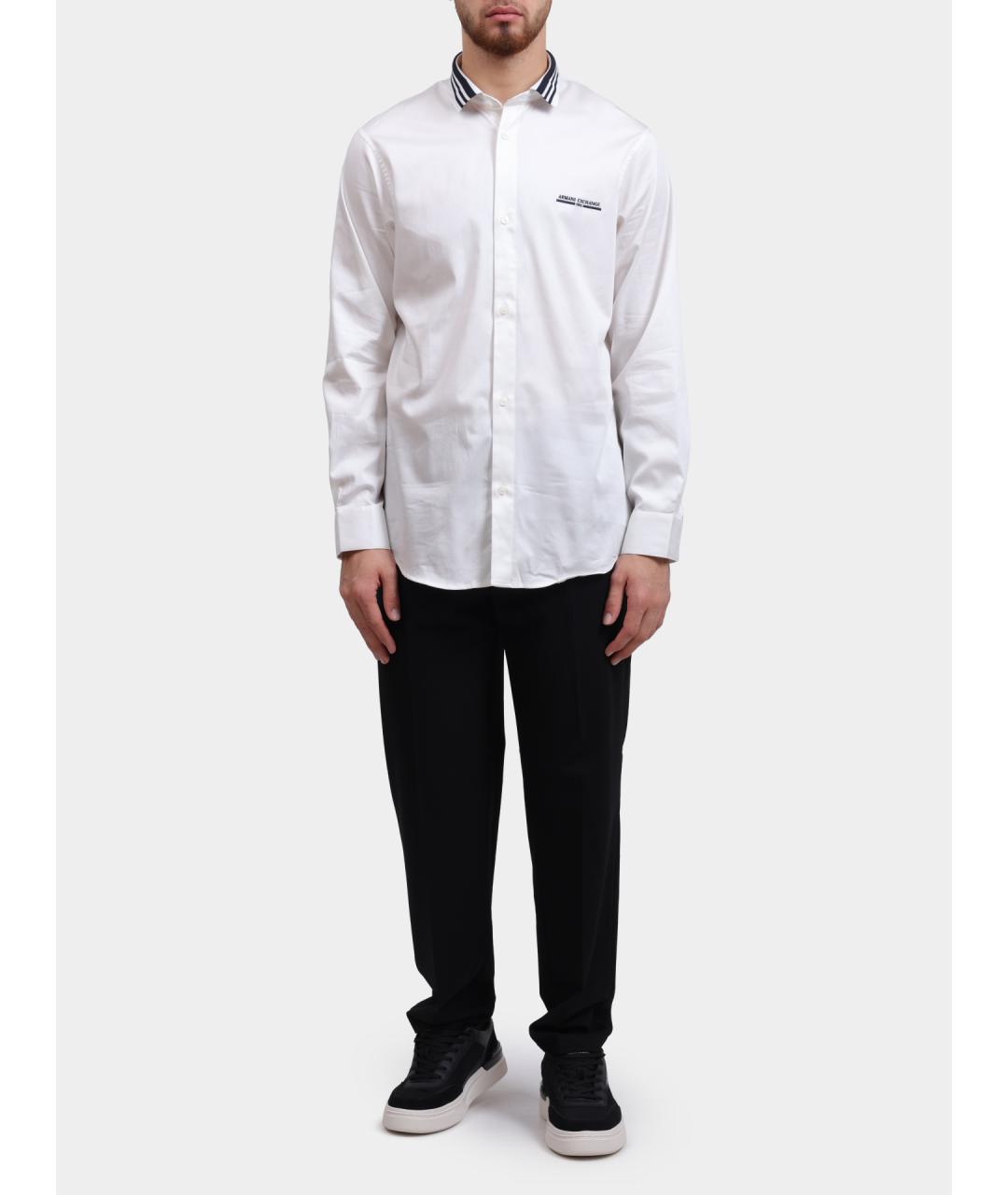 ARMANI EXCHANGE Белая хлопковая классическая рубашка, фото 2