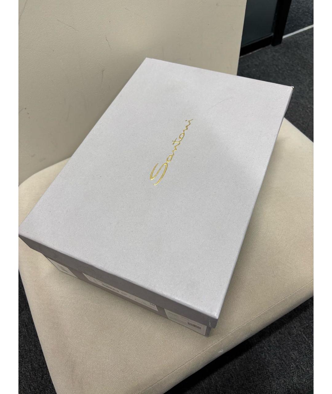 SANTONI Черные замшевые высокие ботинки, фото 8