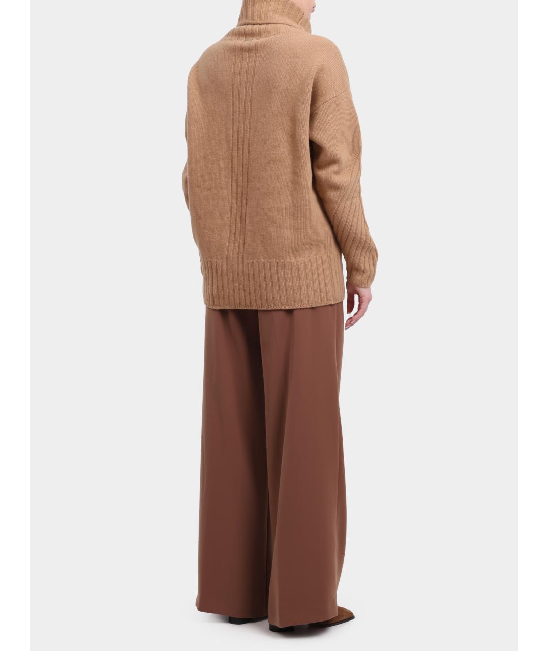 HERNO Коричневые прямые брюки, фото 5