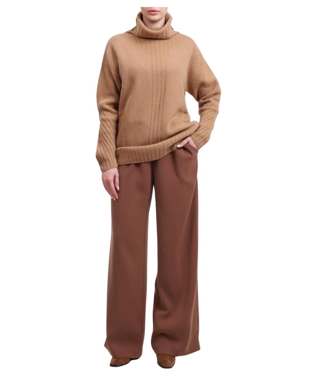 HERNO Коричневые прямые брюки, фото 1