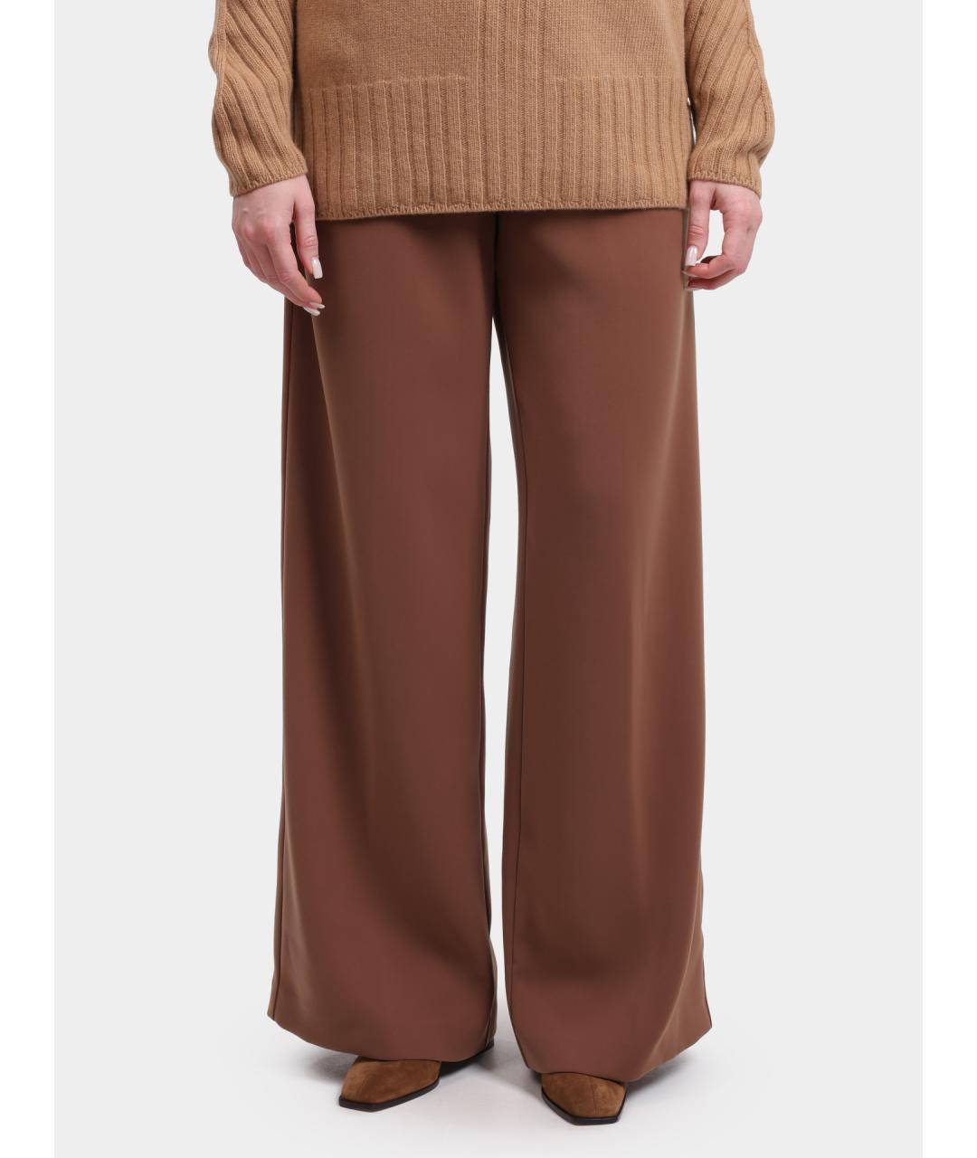 HERNO Коричневые прямые брюки, фото 2