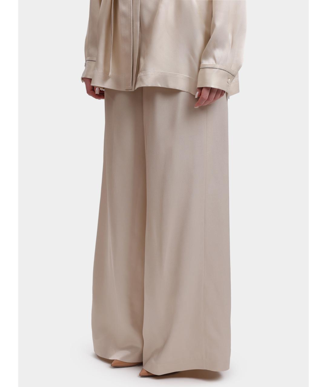 PESERICO Бежевые прямые брюки, фото 3