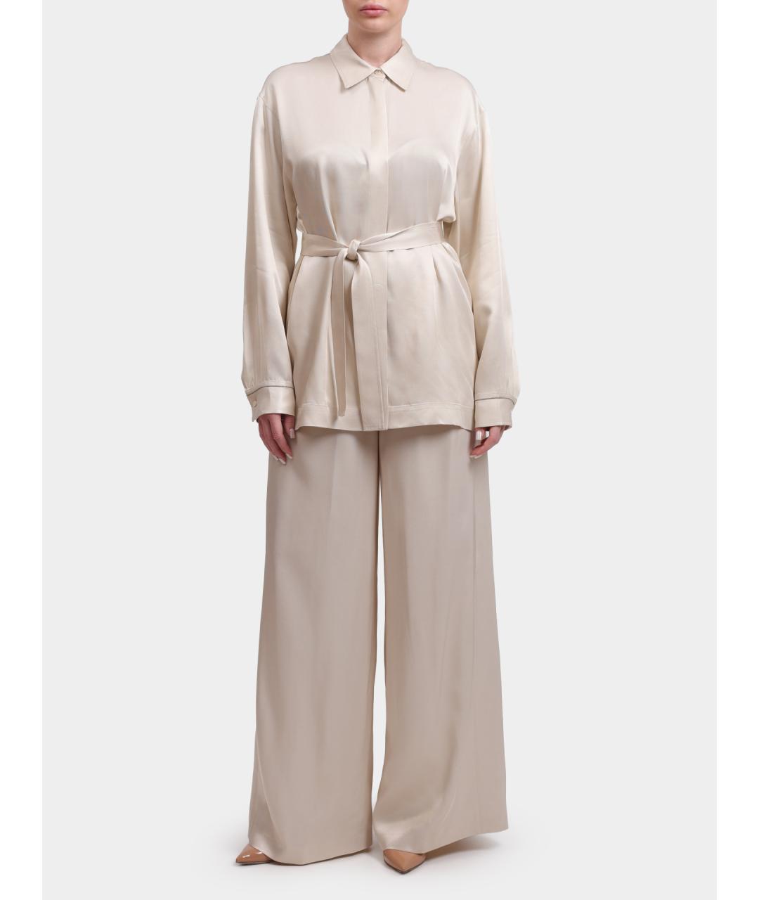 PESERICO Бежевые прямые брюки, фото 2