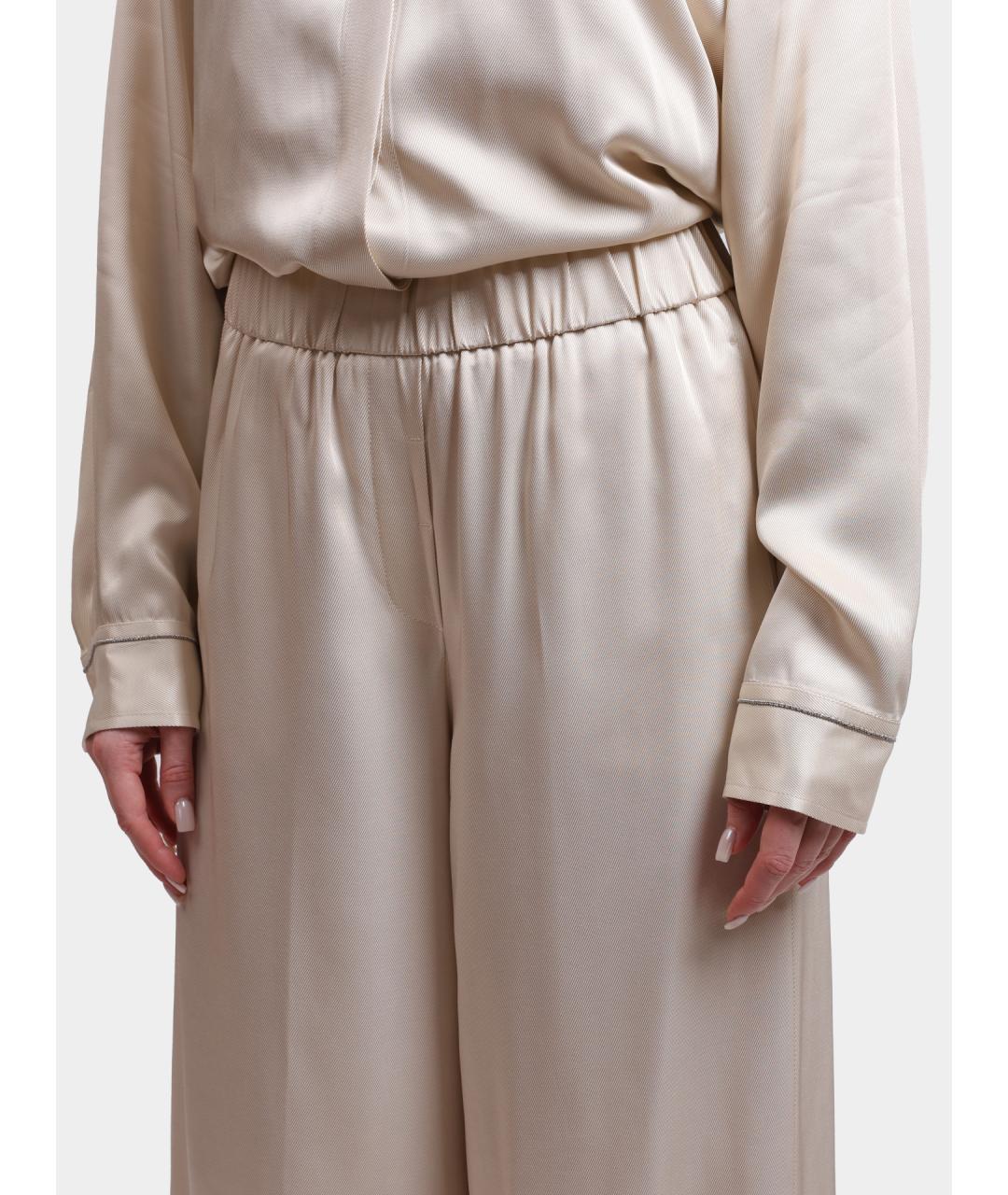 PESERICO Бежевые прямые брюки, фото 4