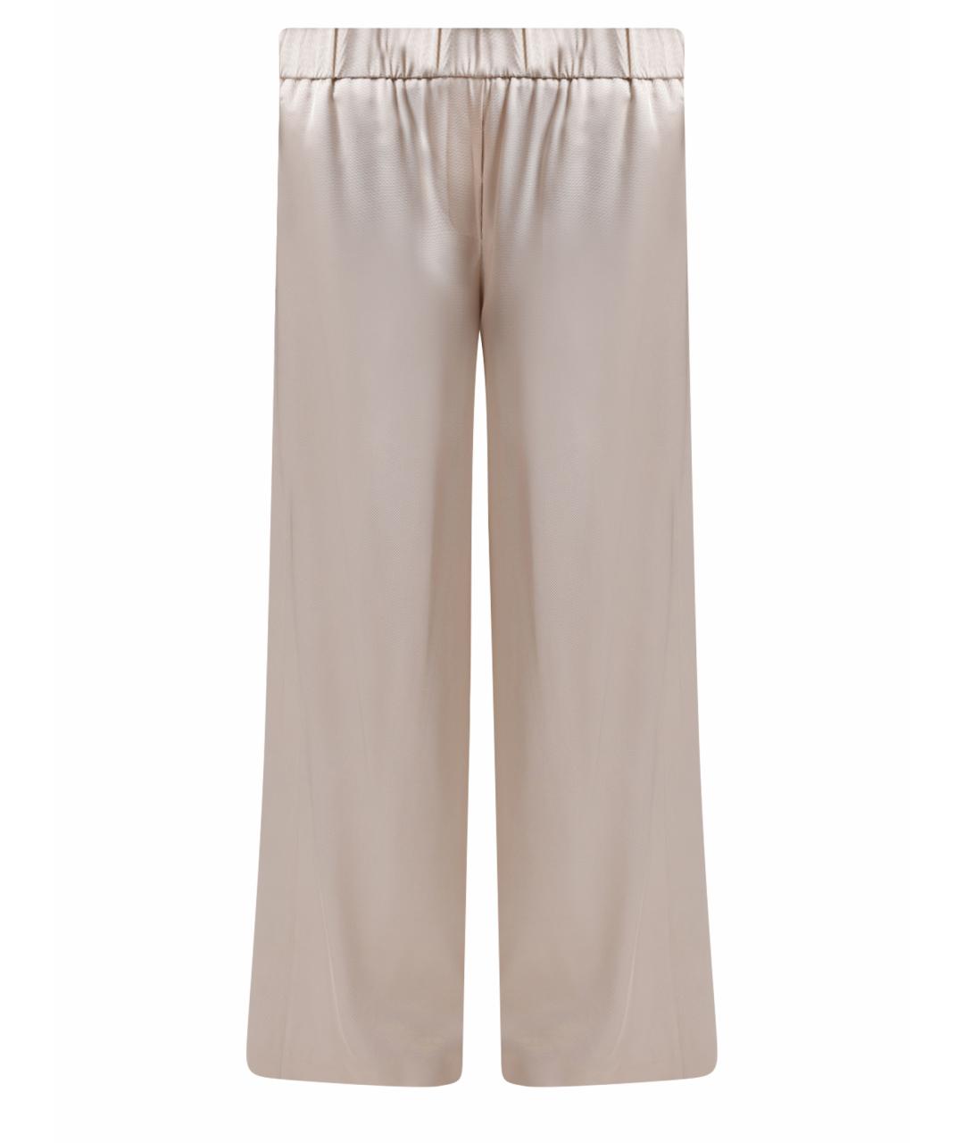 PESERICO Бежевые прямые брюки, фото 1