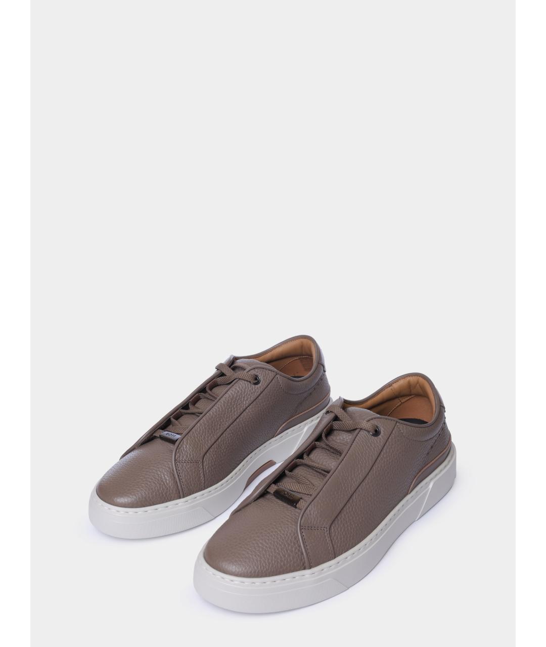 HUGO BOSS Бежевые низкие кроссовки / кеды, фото 2