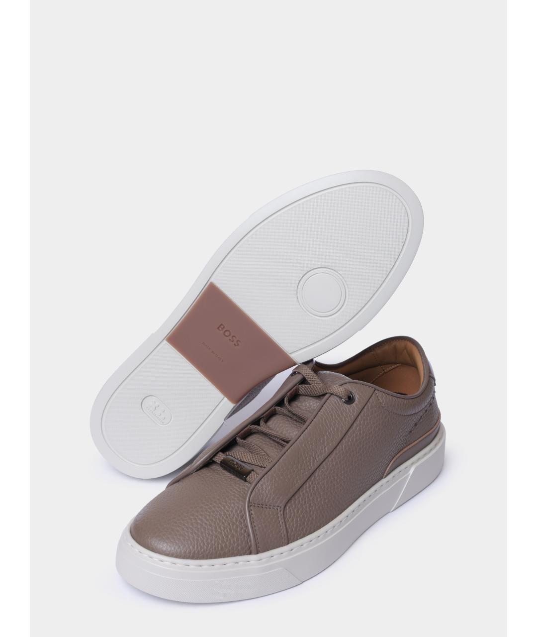 HUGO BOSS Бежевые низкие кроссовки / кеды, фото 4