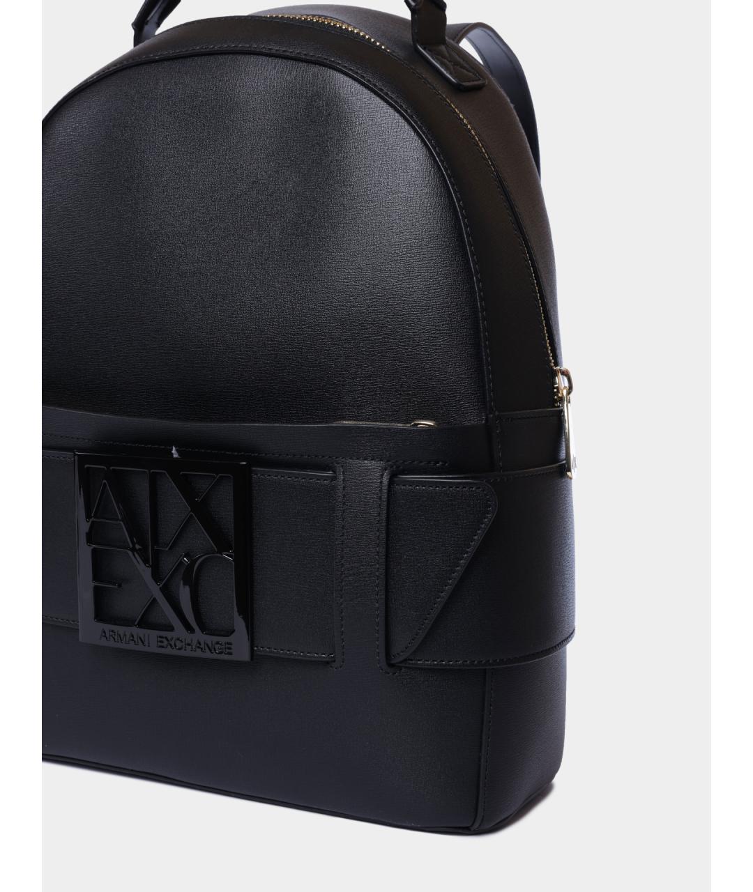 ARMANI EXCHANGE Черный рюкзак из искусственной кожи, фото 3