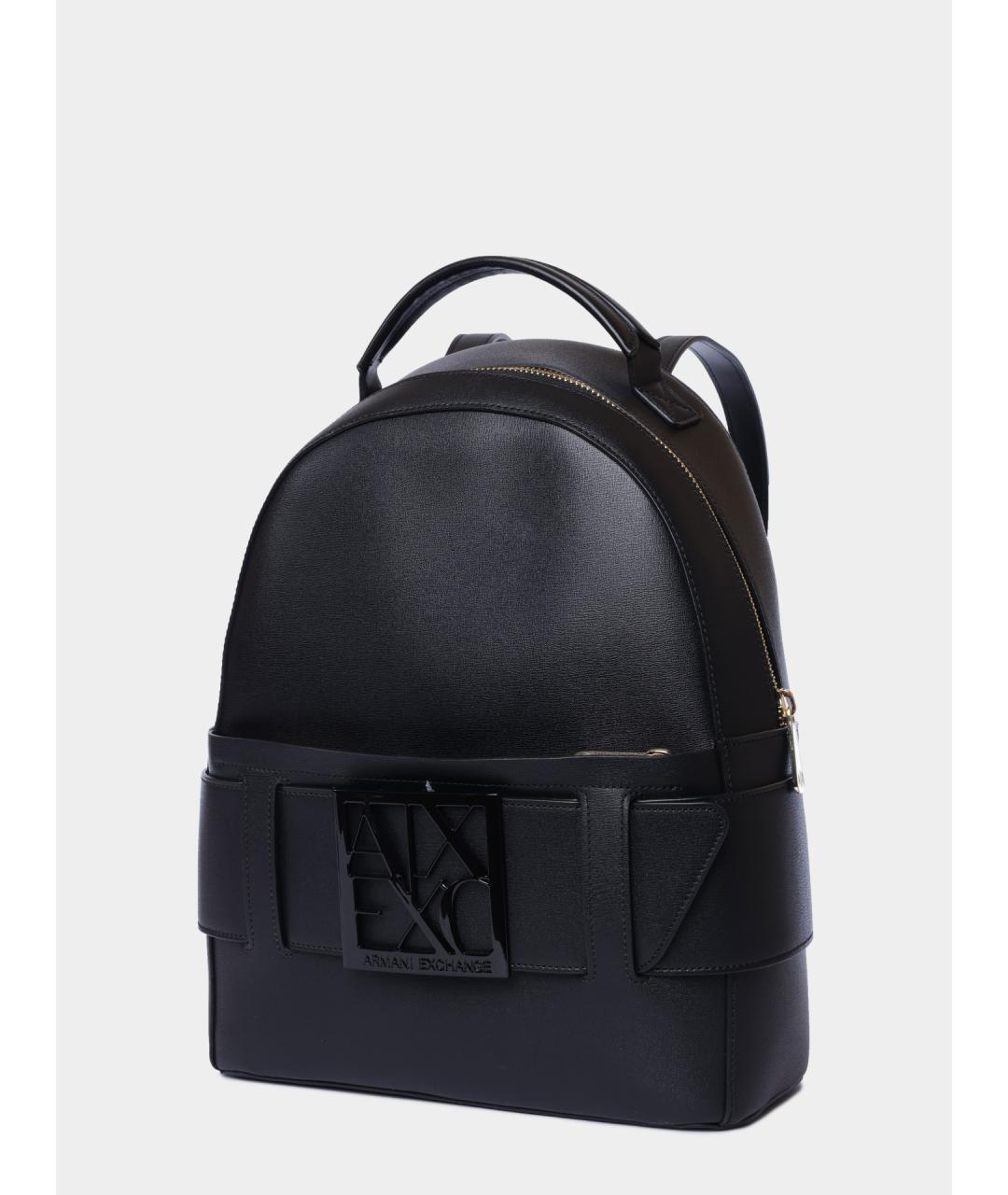 ARMANI EXCHANGE Черный рюкзак из искусственной кожи, фото 2
