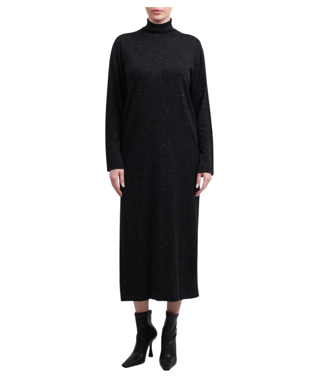 PESERICO Черное повседневное платье, фото 1