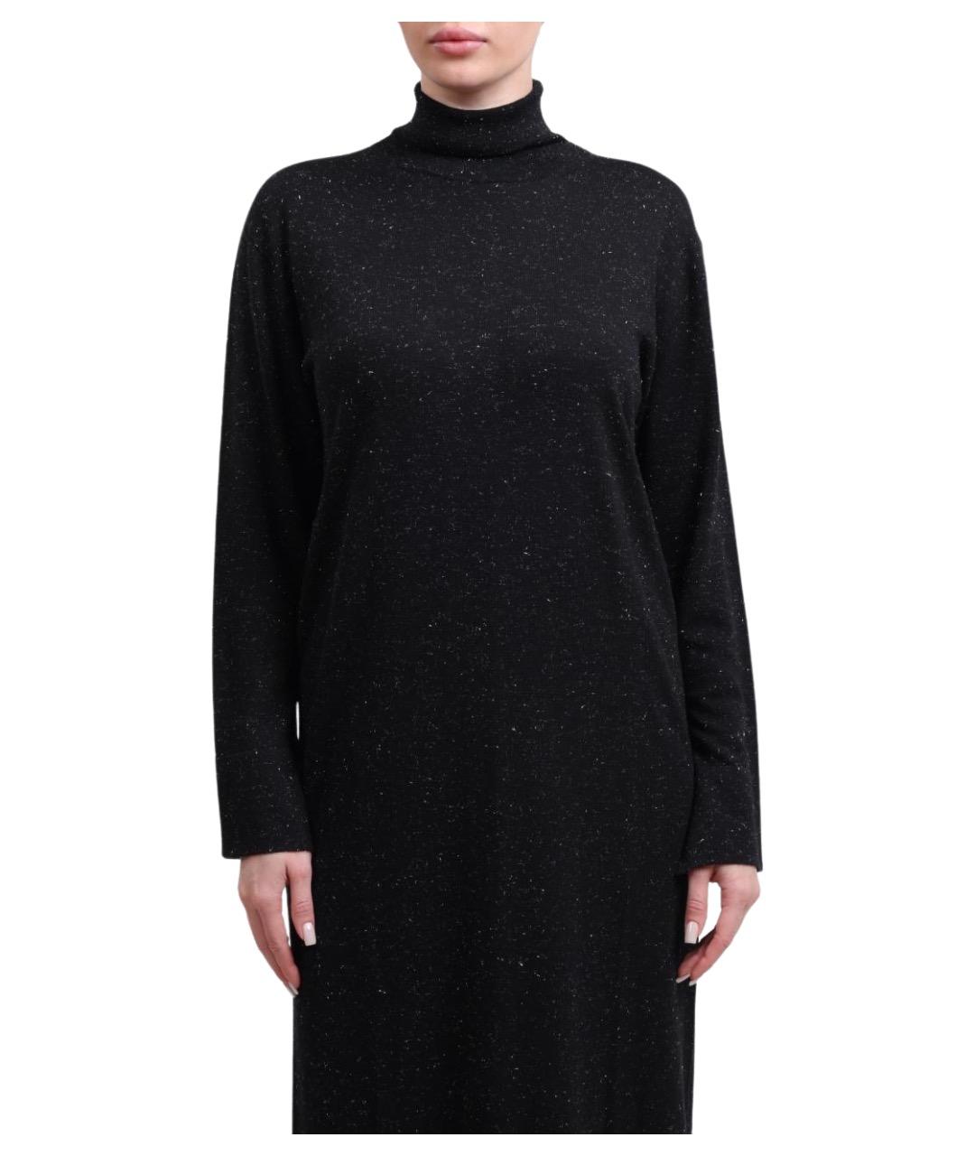 PESERICO Черное повседневное платье, фото 2