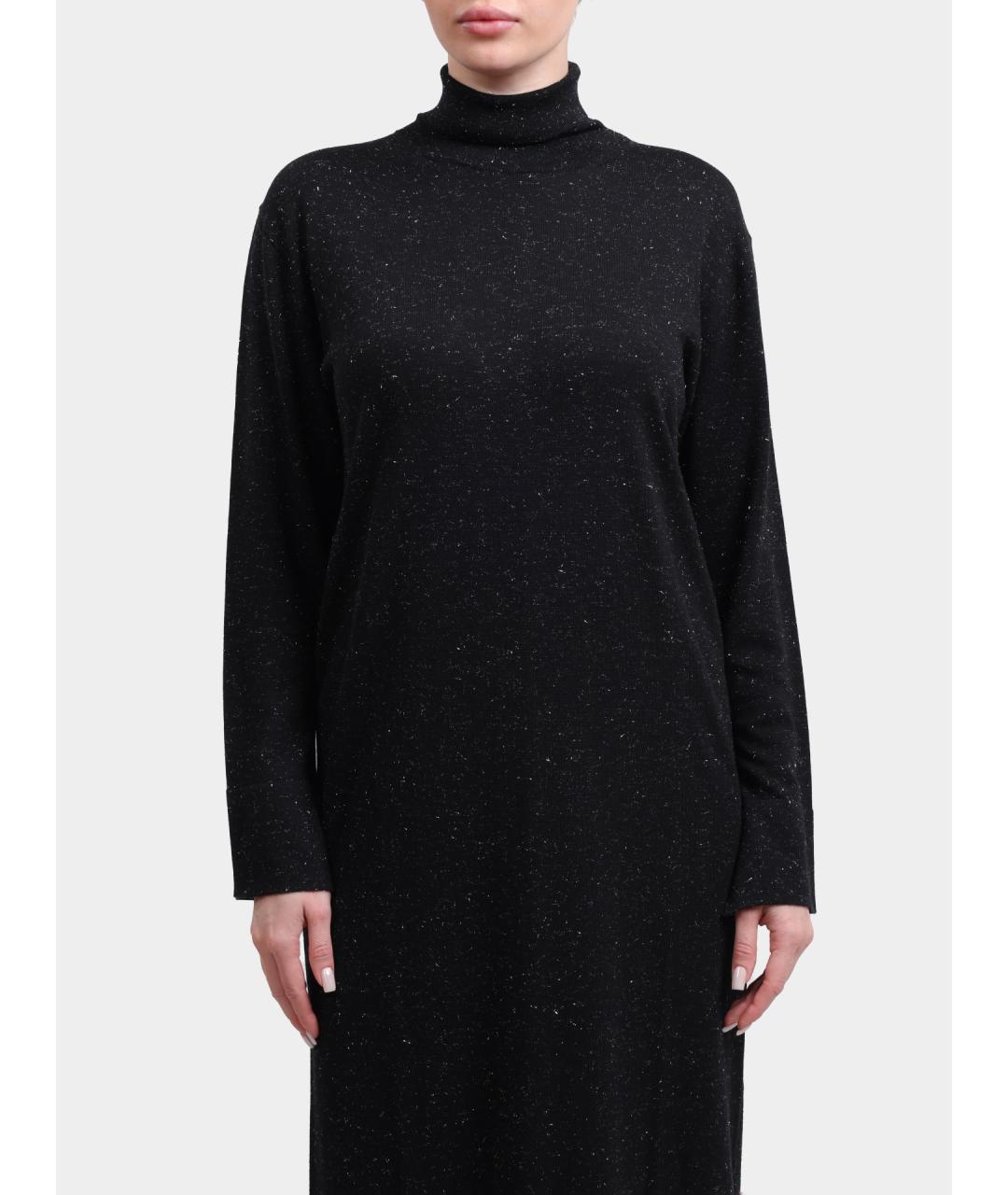 PESERICO Черное повседневное платье, фото 5