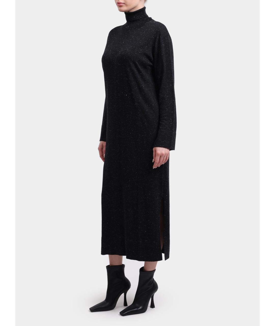 PESERICO Черное повседневное платье, фото 3