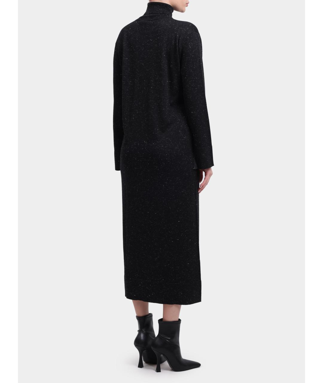 PESERICO Черное повседневное платье, фото 4