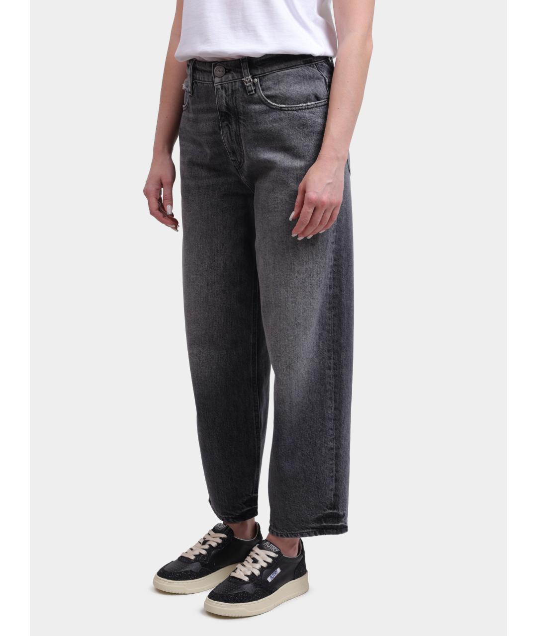 PINKO Серые хлопковые прямые джинсы, фото 3