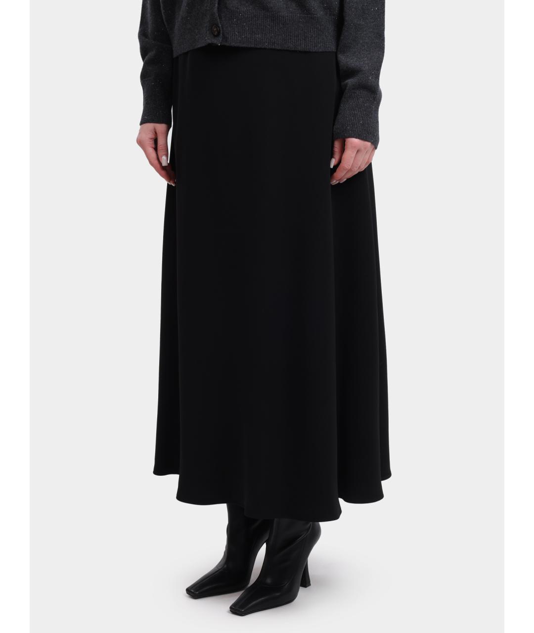 HERNO Черная полиэстеровая юбка миди, фото 3