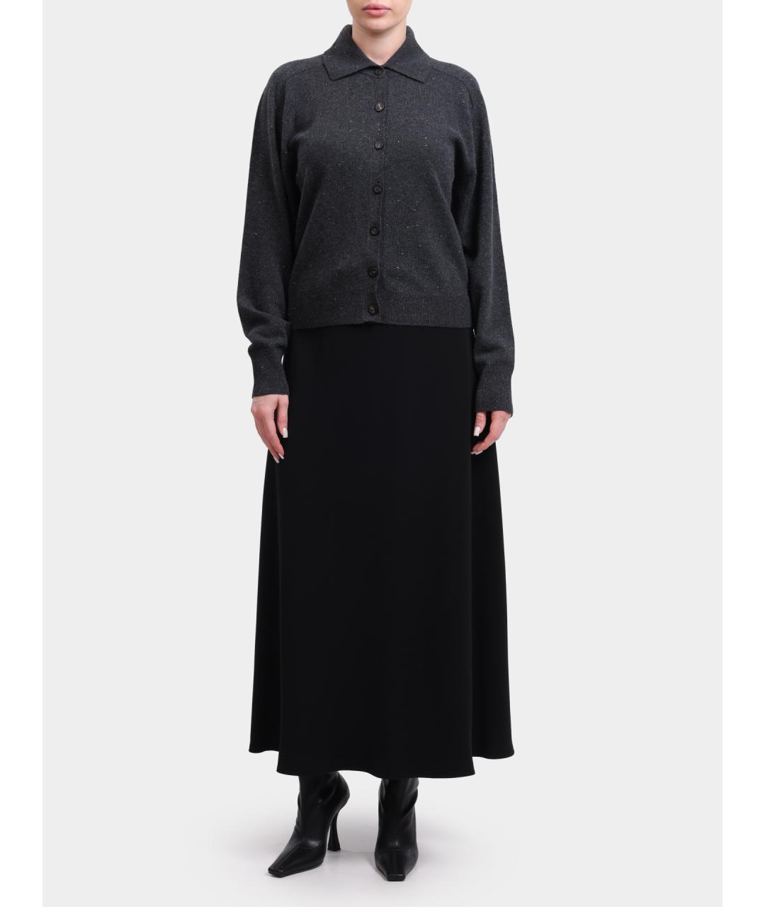 HERNO Черная полиэстеровая юбка миди, фото 2