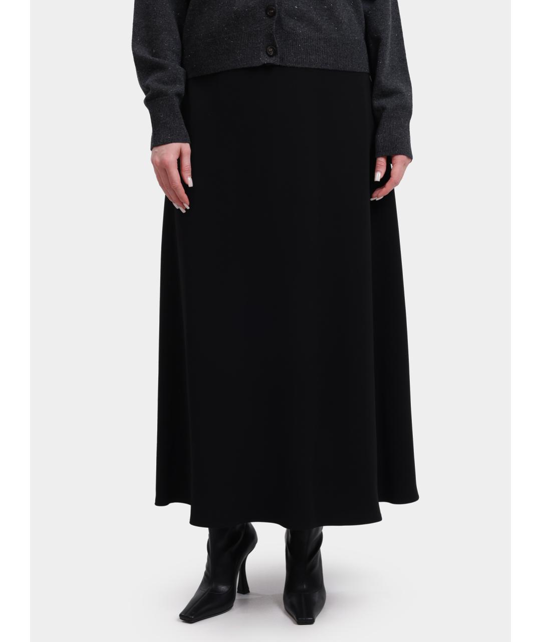 HERNO Черная полиэстеровая юбка миди, фото 6