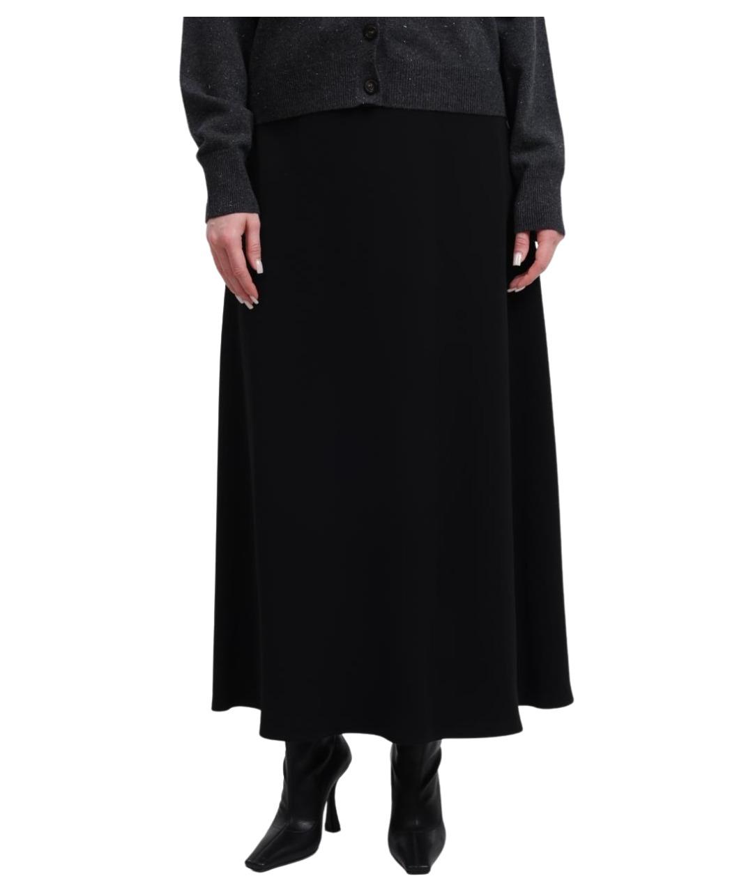 HERNO Черная полиэстеровая юбка миди, фото 1