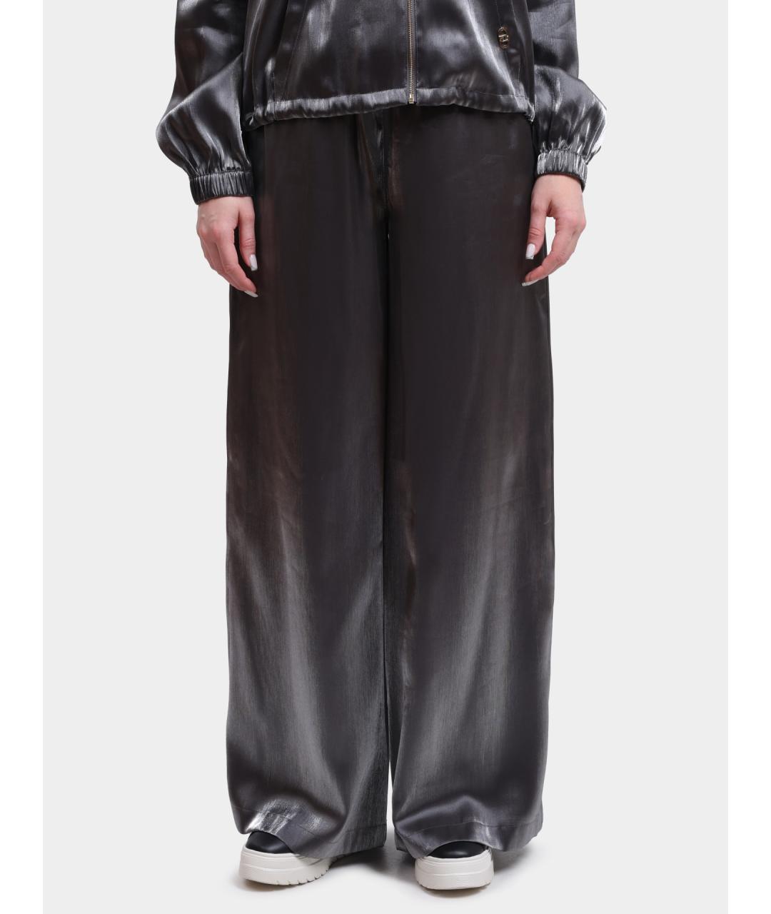 LIU JO Серые вискозные прямые брюки, фото 6