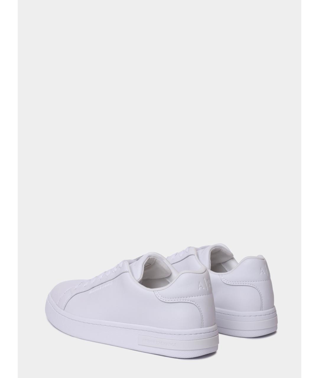 ARMANI EXCHANGE Белые кожаные низкие кроссовки / кеды, фото 5
