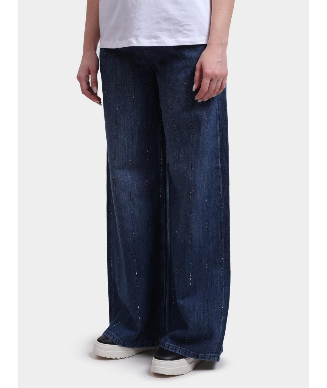 LIU JO Синие хлопковые прямые джинсы, фото 3