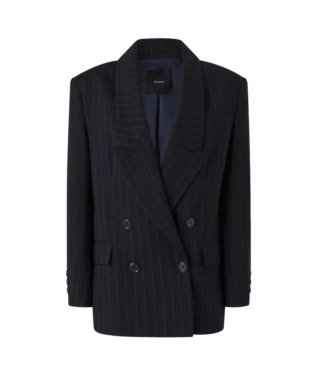 PINKO Темно-синий полиэстеровый жакет/пиджак, фото 1