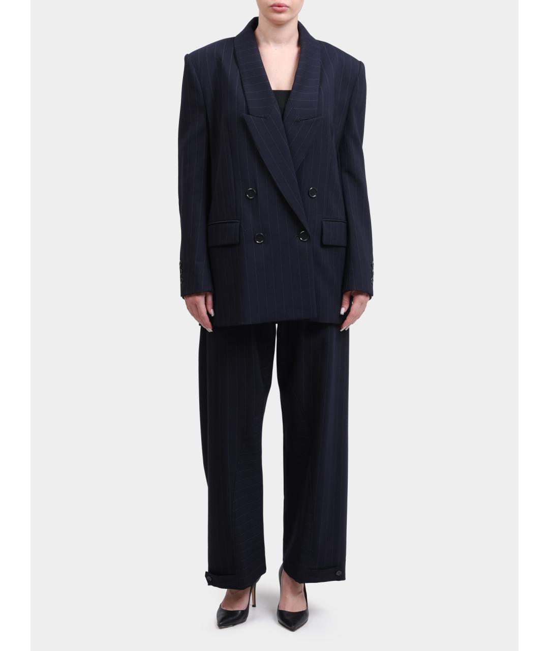 PINKO Темно-синий полиэстеровый жакет/пиджак, фото 3