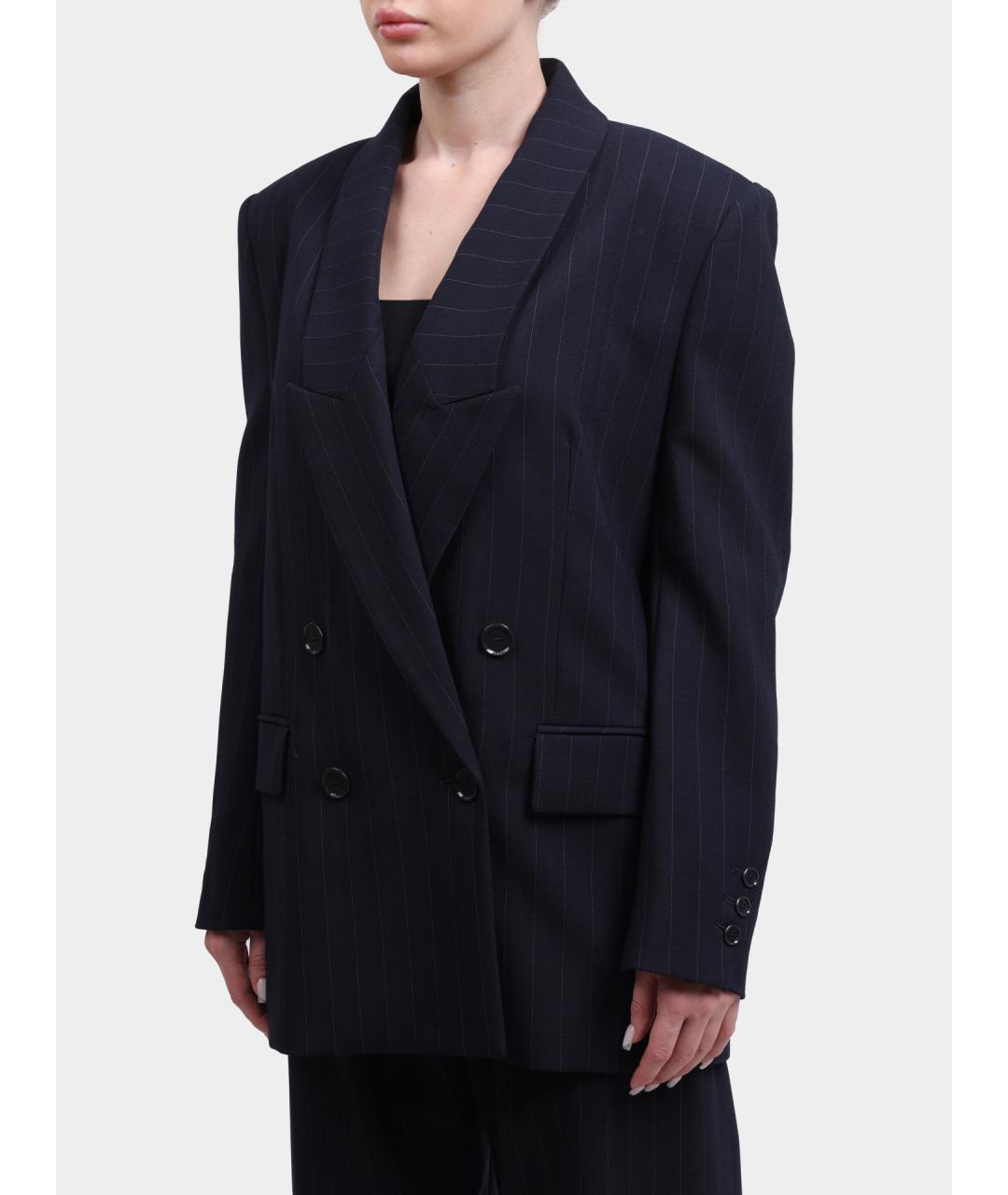 PINKO Темно-синий полиэстеровый жакет/пиджак, фото 4