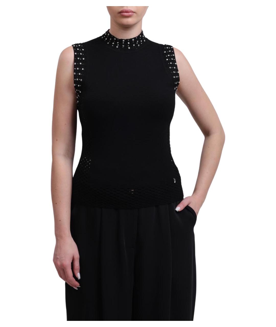 LIU JO Черная хлопковая майка, фото 1