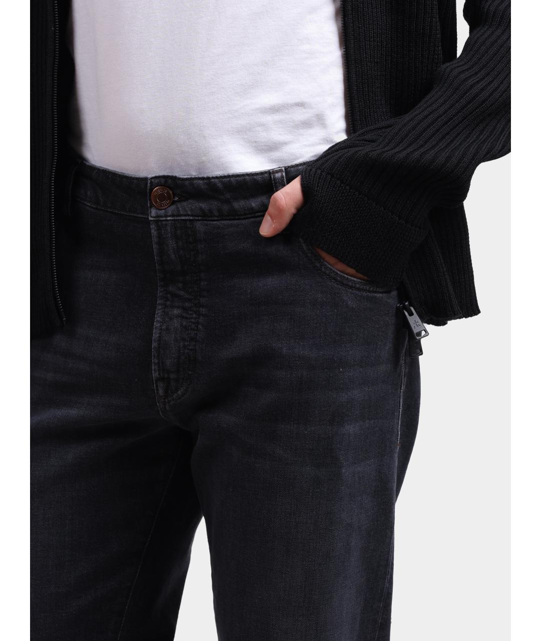 PESERICO Серые хлопковые прямые джинсы, фото 4