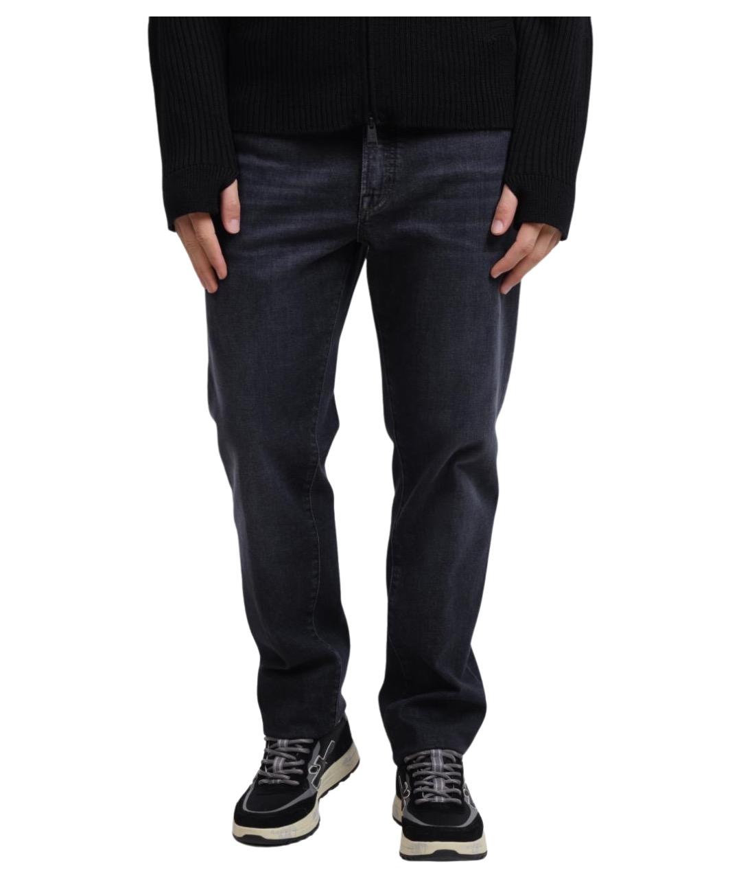 PESERICO Серые хлопковые прямые джинсы, фото 1