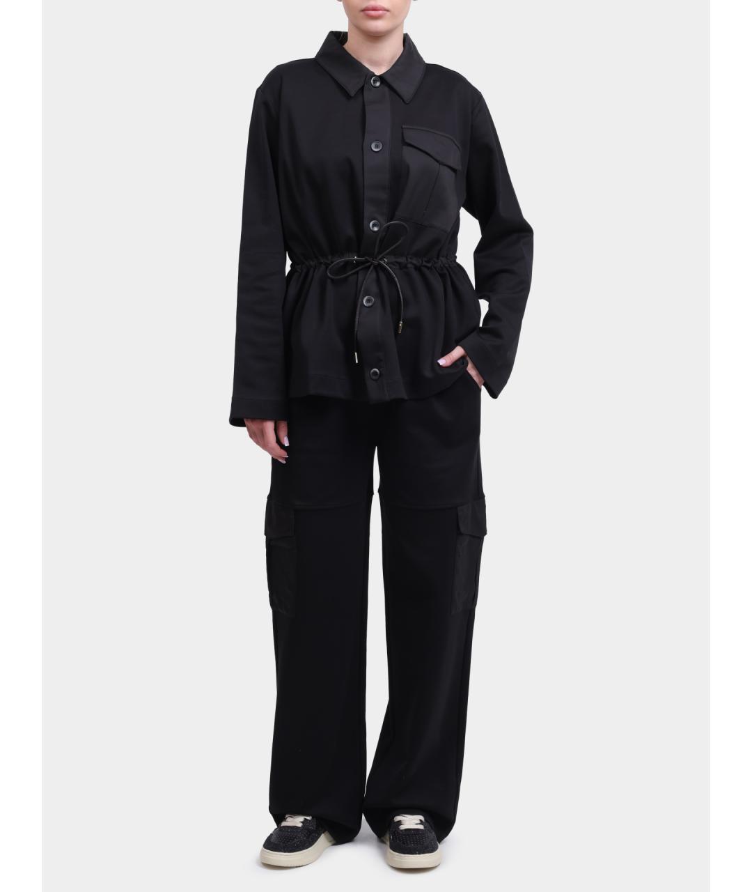 HERNO Черные прямые брюки, фото 2