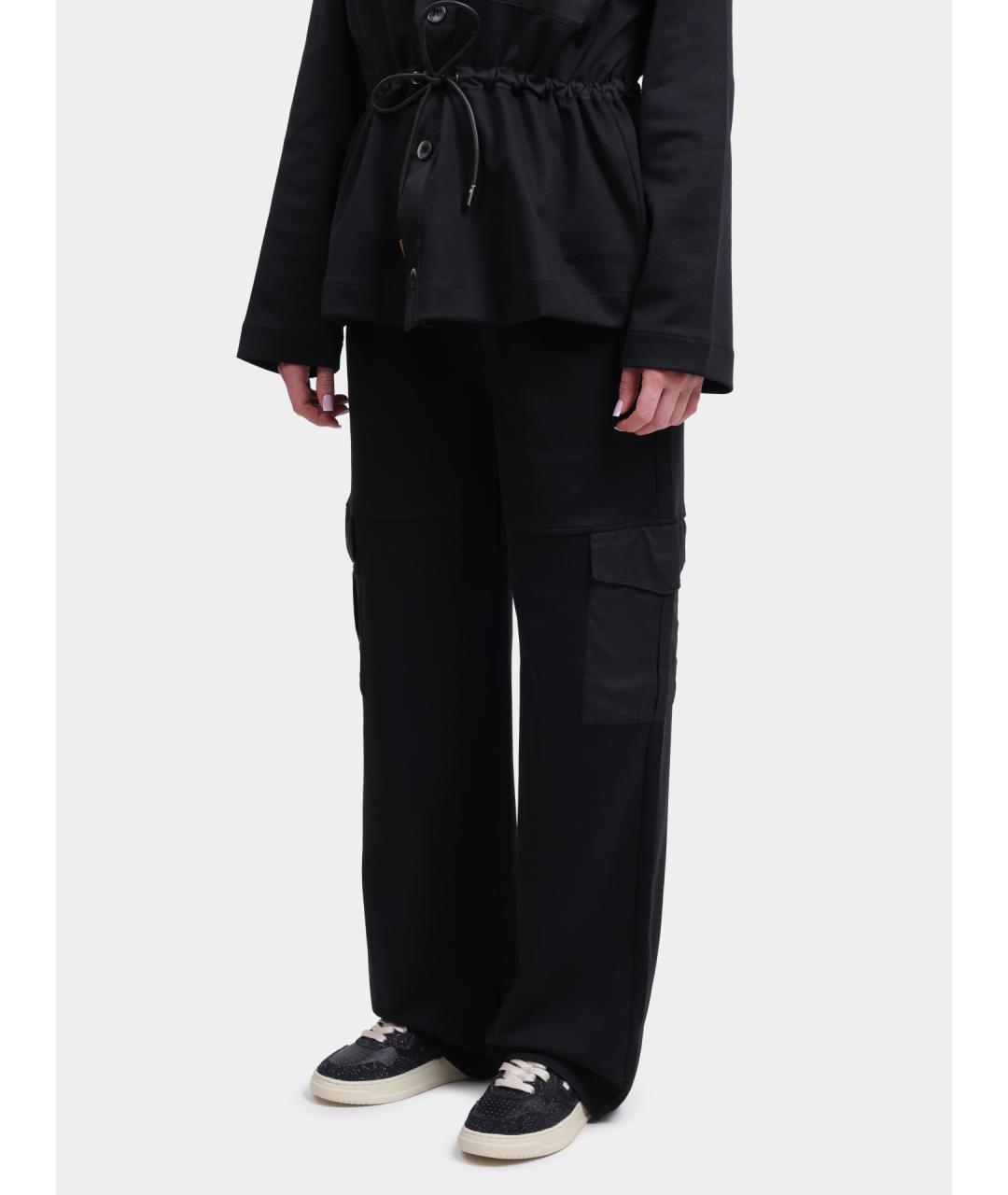 HERNO Черные прямые брюки, фото 3