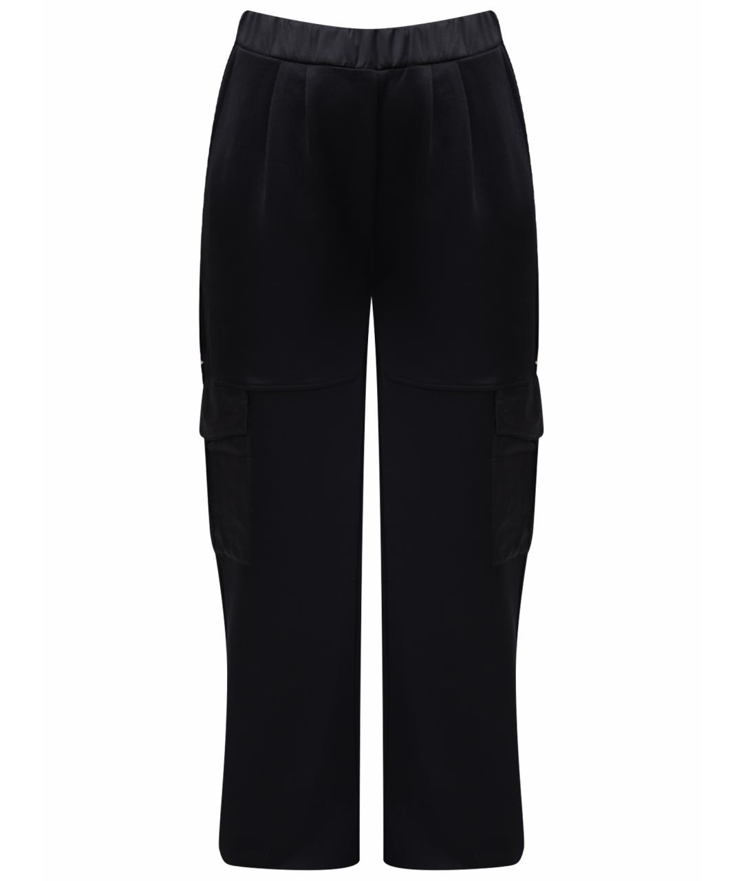 HERNO Черные прямые брюки, фото 1