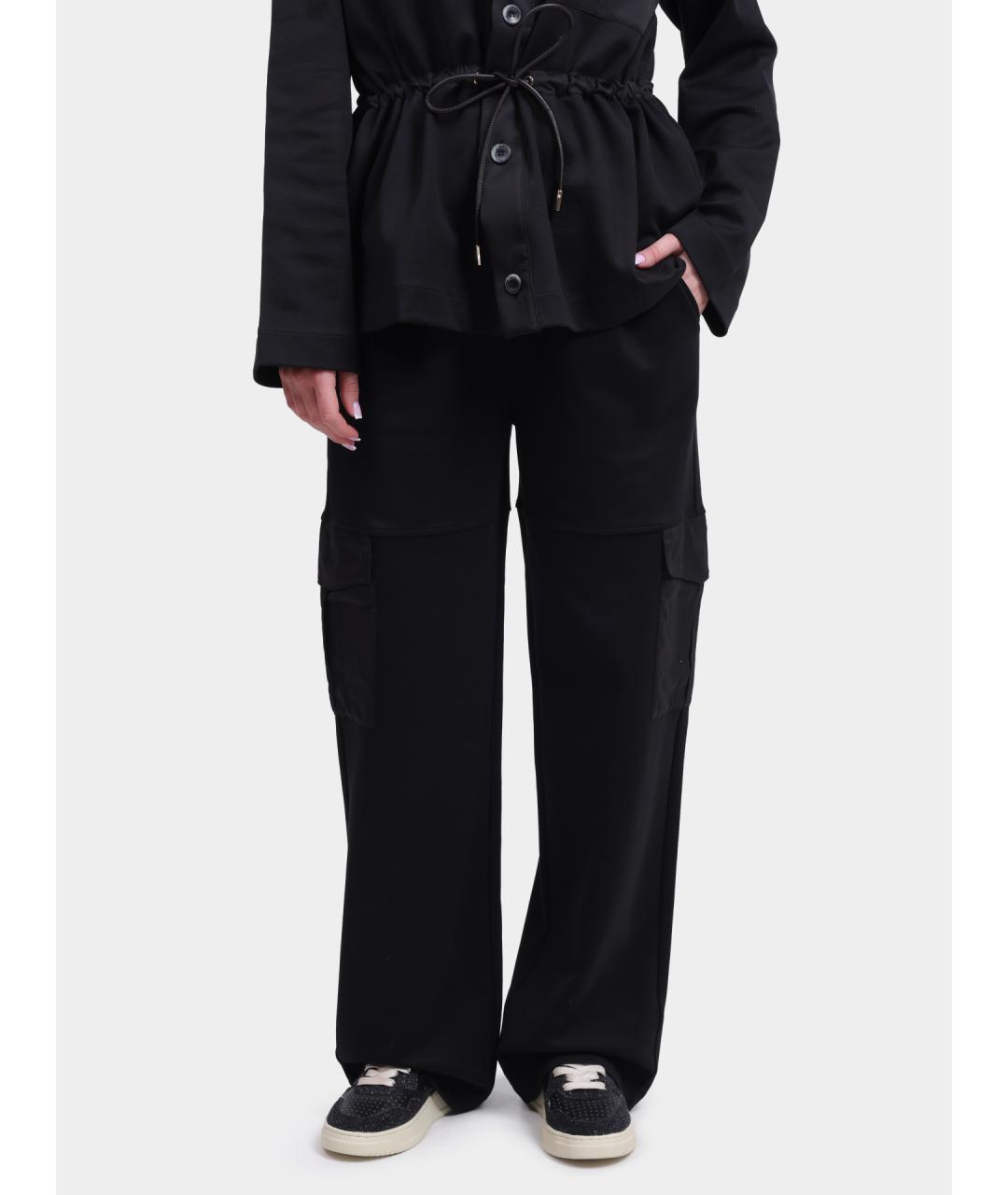 HERNO Черные прямые брюки, фото 6