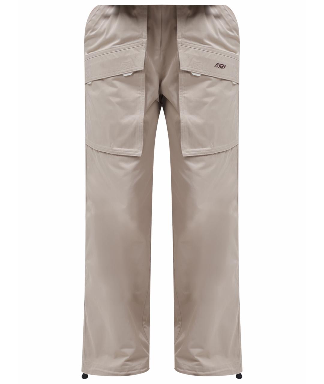 AUTRY Бежевые хлопковые прямые брюки, фото 1