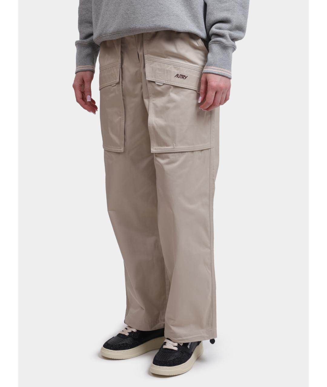 AUTRY Бежевые хлопковые прямые брюки, фото 3