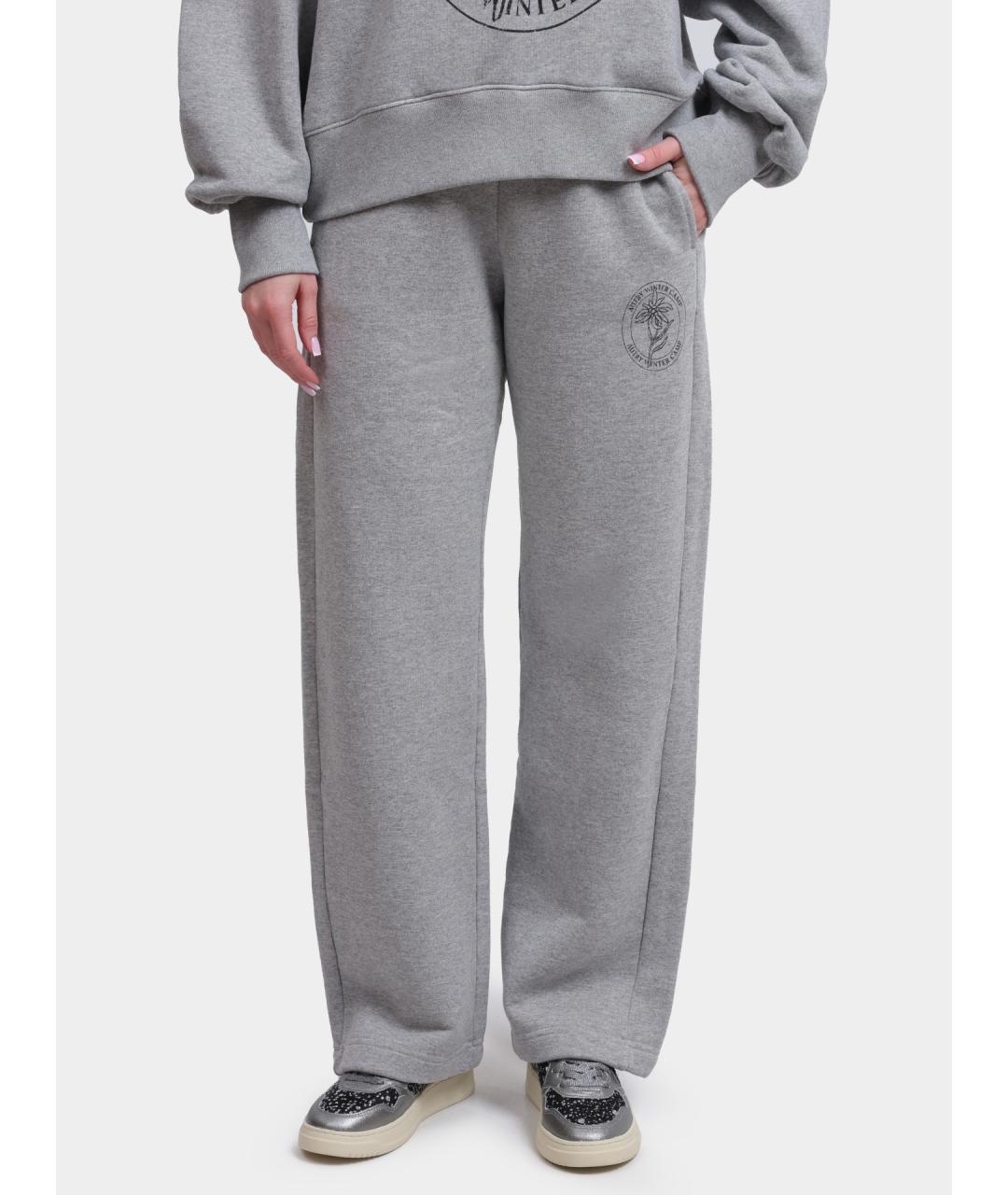 AUTRY Серые хлопковые прямые брюки, фото 5