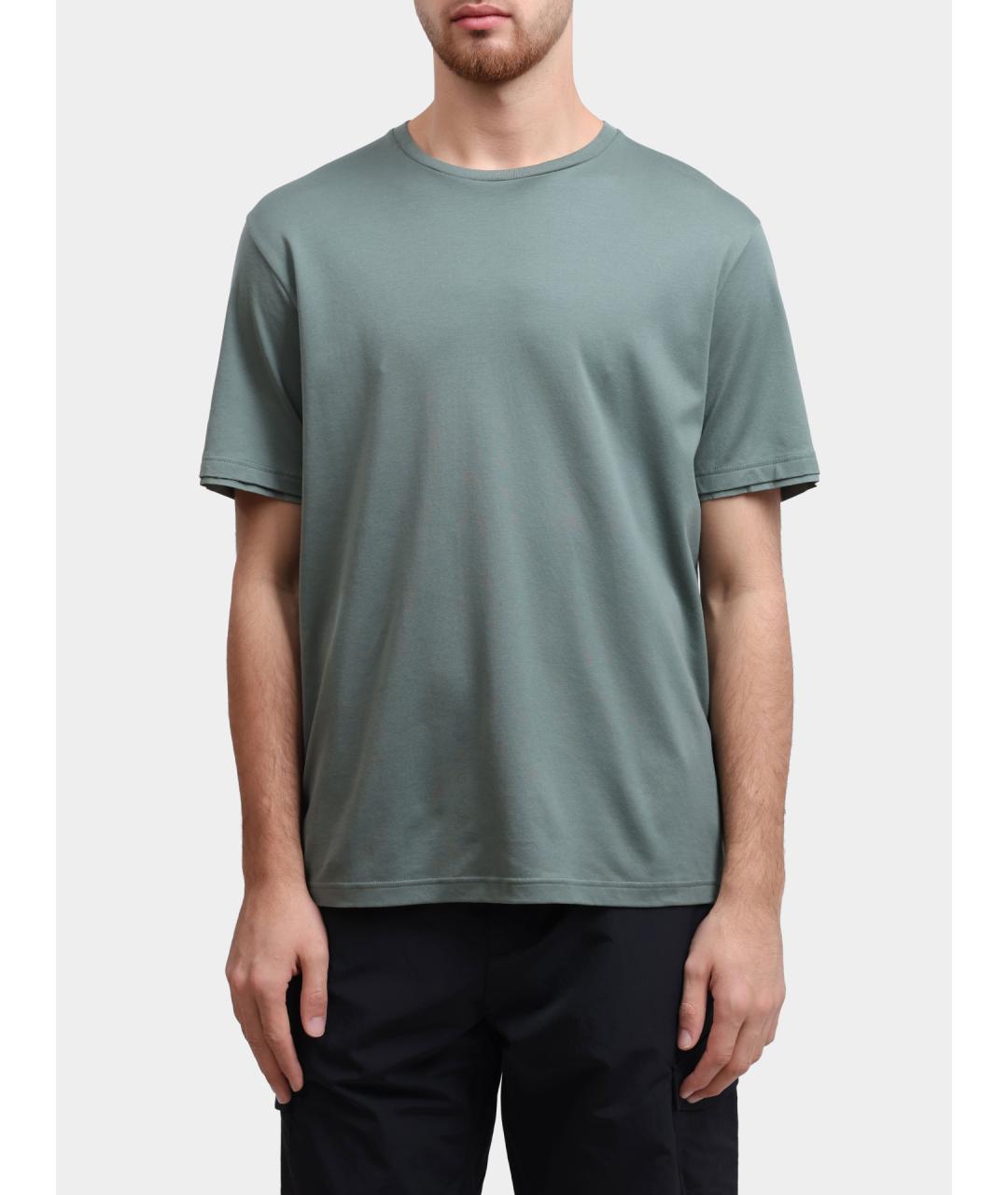 HERNO Бирюзовая хлопковая футболка, фото 6