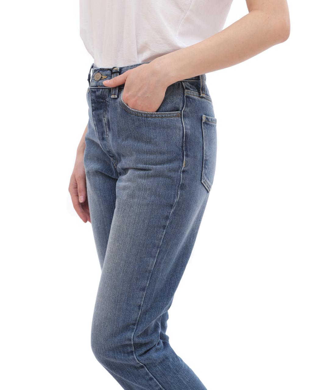 ARMANI EXCHANGE Синие хлопковые прямые джинсы, фото 3